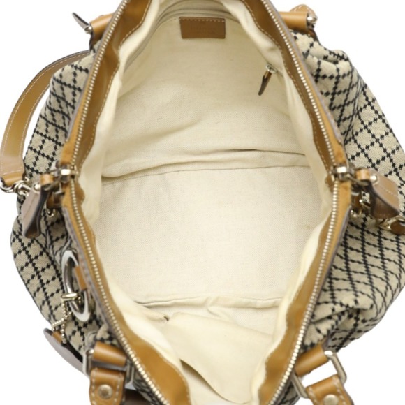 GUCCI Diamante Canvas Tote Bag Beige x Brown 247902 - Picture 12 of 16